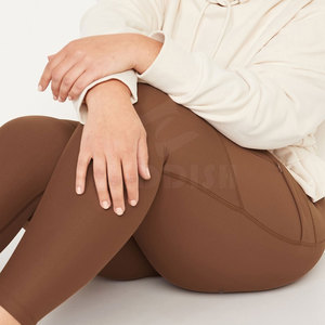 Leggings de fitness 100% coton de haute qualité pour femmes personnalisés extensibles pour la vente en ligne d'été - Product Image 3