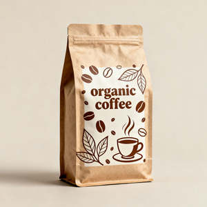 Bolsas Ecológicas de Fondo Plano con Cierre Metálico, Embalaje Personalizado de Papel Kraft Compostable y Biodegradable para Café en Grano con Válvula - Product Image 6