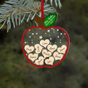 Đồ trang trí cây thông Giáng sinh cá nhân hóa EffiPrint bán buôn, làm bằng acrylic, hình dạng tùy chỉnh với kim tuyến hình bông tuyết chất lượng cao - Product Image 2