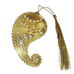 Marcapáginas de Metal con Forma de Hoja y Borla, Elegante Colgante para Marcar Páginas - Product Image 3