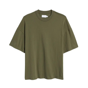 T-shirts taille haute qualité T-shirt ample en coton personnalisé OEM T-shirt imprimé graphique à épaules tombantes pour hommes livraison DDP - Product Image 3