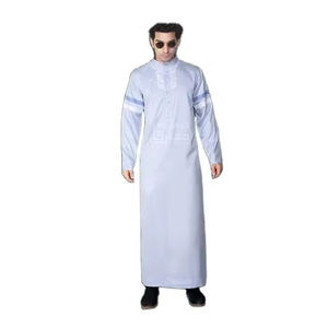 Thobe de mariage musulman traditionnel en coton respirant pour adultes Thobe Jubba sur mesure OEM - Product Image 2