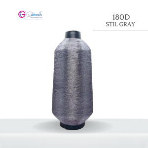 Fil 180D de qualité supérieure avec fil Lurex métallique Fil brillant à l'ombre grise métallique par kg Fabrication à haute ténacité Type MS - Product Image 1