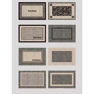 Ensemble de tapis de cuisine personnalisés à motifs floraux, absorbant l'eau, dessus en polyester, dos antidérapant en caoutchouc, protection de sol rembourrée pour Noël - Product Image 5