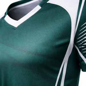 Conjunto de Uniforme de Voleibol Personalizado para Hombre, Camiseta y Pantalones Cortos con Cuello en V, Tejido Elástico Transpirable de Secado Rápido, Sublimación para Equipo - Product Image 5