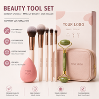 Fournisseur d'outils de beauté tout-en-un, logo personnalisé, ensemble de 10 mini-pinceaux de maquillage, emballage en boîte de couleur, idéal pour les voyages, marque privée