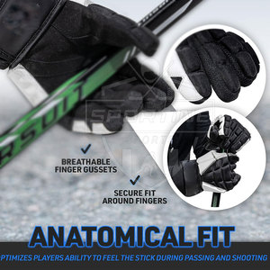 Gants de crosse de haute qualité de taille personnalisée pour adultes en cuir avec poignées confortables quantité minimale de commande bas - Product Image 3