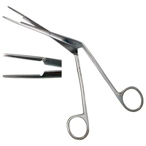 Instruments ORL Troeltsch Wilde en acier inoxydable de haute qualité, forceps angulaire pour polypes auriculaires avec porte-aiguille manuel - Product Image 4