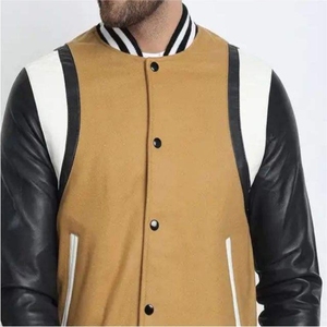 Chaqueta de béisbol universitaria para hombre Chaquetas universitarias de chenilla bordadas Chaquetas universitarias Letterman personalizadas Chaquetas universitarias de cuero para hombre - Product Image 6