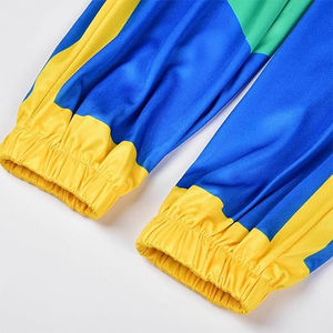 ชุดวอร์มสีสะท้อนแสงสำหรับเด็กผู้ชายเด็กผู้หญิงเครื่องแต่งกายฮิปฮอปชุดออกกำลังกายย้อนยุคชุดเซตกางเกง - Product Image 4