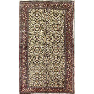 Alfombra Turca de Lana Natural de Estilo Tradicional Anudada a Mano 9'11 X 6'6 Pantk010 - Product Image 1