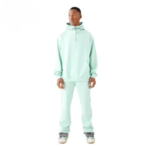 Survêtements unisexes de haute qualité, respirants, 100% coton, avec logo personnalisable, taille plus, sweat-shirt et pantalon de survêtement pour hommes - Product Image 5