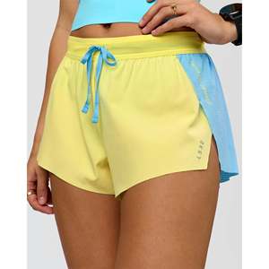 Short de course pour femme GG Accelerate 3 taille mi-haute - Bleu Baltique - Citron - Product Image 1