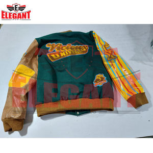 Chaquetas Varsity con mangas de cuero Letterman, diseño personalizado, logotipos bordados en chenilla, chaqueta universitaria de béisbol unisex - Product Image 2