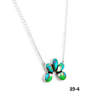 Collier artisanal du sud-ouest, objet culturel de collection, paon et dahlia en argent sterling - Product Image 3