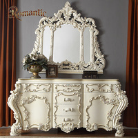 Ensemble de lit de luxe en bois massif blanc royal européen, vente chaude, cuir de haute qualité, ensemble complet de meubles de chambre à coucher