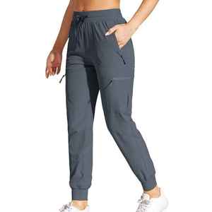 Pantalones de Jogger para mujer Tela elástica suave Cintura con cordón Ajuste cómodo para el Salón del hogar Viajes o Fitness - Product Image 2