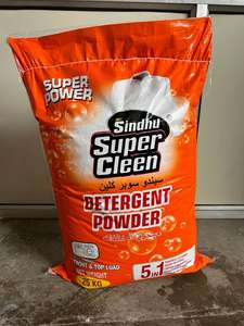 Poudre de détergent écologique indienne de haute qualité 25 kg 15-30% pour ingrédients Sindhu Super Cleen Nettoyage efficace pour - Product Image 4