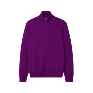 Suéter de Punto para Hombre, 100% Algodón, Transpirable, Antiarrugas y Antiencogimiento, con Cierre Completo - Product Image 1