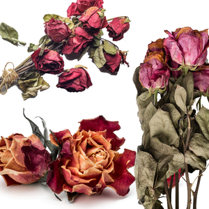 ดอกกุหลาบแห้งสีแดง | กลีบดอกหอมนุ่มสำหรับอาบน้ำและอบไอน้ำใบหน้า - Product Image 3