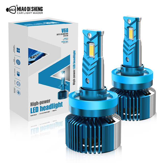 AKE V68 90W Led Headlight H11 High Power 360 Degree Beam H1 H4 H7 H11 880 Led Headlight Bulb 6000K 8000Lm 9005 9006 9012 Led