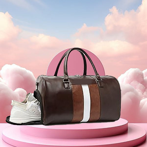 <b>Men's</b> High Quality Genuine <b>Leather</b> Duffle <b>Bag</b> Hot Selling <b>Weekender</b> Overnight Gym Sports Travel <b>Bag</b> - Product Image 6