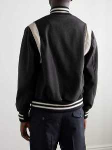 Nueva chaqueta Sherpa Varsity con bordado de letras, tipo de cierre, bolsillos con botones, ropa de calle cálida, chaqueta Varsity personalizada para hombres - Product Image 2