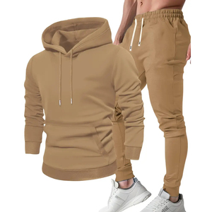 Custom Logo Unisex Nylon/Cotton Heavyweight Casual Jogger Sweatpants <b>Hoodie</b> Set Training Wear for Winter - Product Image 4