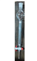 MAYALAB Réservoir de solvant transparent en verre borosilicaté avec robinet PTFE, boule de stockage, colonne de chromatographie, ouverture sous pression, OEM
