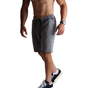 Short de survêtement personnalisé Essentials Short en coton baggy avec impression graphique et broderie appliques Short d'été lavé à l'acide pour hommes - Product Image 2