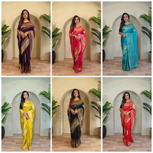 Vente en gros directe d'usine SHIV FASHION – Saree bohème élégant en soie jacquard bleu sarcelle, design indien et pakistanais, idéal pour toutes les occasions festives - Product Image 5