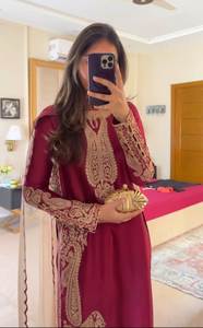 Nuevo diseñador indio y paquistaní ropa elegante fiesta Top pantalón Dupatta conjunto - Product Image 2