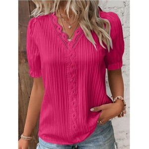 Pháp Phụ Nữ Dài Tay Cơ Sở Áo Sơ Mi Phong Cách Phương Tây Phong Cách Mới Tops Cho Mùa Xuân Mùa Thu Nút Trang Trí Phía Trước Logo Mùa Hè - Product Image 3