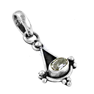 Art Palace - Colgante de Plata 925 con Baño de Oro Rosa, Hecho a Mano, con Piedra Natural en Forma de Gota de Agua, Cristal y Engaste de Bisel con Diamantes de Imitación, Solitario Clásico - Product Image 3