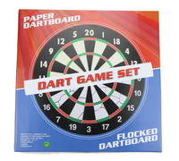 Juego Familiar para Interiores, Tablero de Dardos de Papel Corrugado de 18 Pulgadas con 6 Dardos de Acero de 18g para Mayores de 8 Años, Personalizable