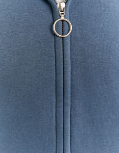 Vente chaude nouveau arrivé 100% coton polaire Streetwear veste zippée haute qualité surdimensionné respirant poids lourd femmes sweats à capuche - Product Image 4