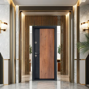 Diseño de Puerta Exterior Moderna Manual de Acero Inoxidable con Acabado de PVC para Prevención de Incendios, Ideal para Hoteles, Villas y Almacenes - Product Image 1