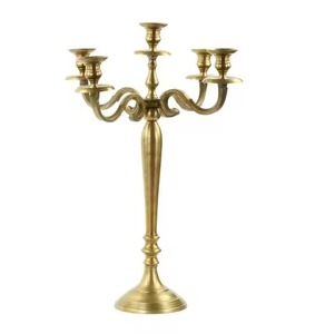 Candelabro de aluminio dorado Nuevo estilo para bodas y decoraciones navideñas para pisos - Product Image 6