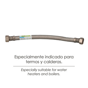 Tuyau de thermostat flexible en acier inoxydable, femelle 1/2" - femelle 1/2", longueur 300 mm - Product Image 5