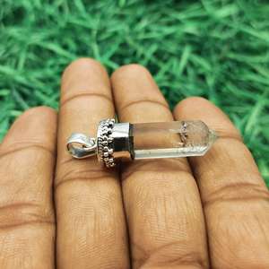925 Sterling Silver Handmade Jewelry Crystal Gemstone Pendant Boho Chic Jewelry <b>Birthstone</b> Women Elegant Pendant Wholesale Price - Product Image 5
