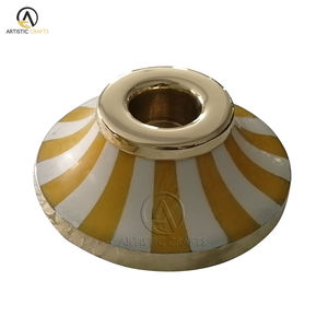 Candelabro de candelita de latón de resina elegante, candelabro de madera, linterna para el hogar, iluminación de Navidad y Pascua, decoración del hogar - Product Image 3