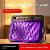 Lampe anti-moustiques solaire UV LED 2 en 1, IP68, 1800mAh, rechargeable par USB, piège à insectes photocatalytique, lumière d'urgence, pour l'intérieur et l'extérieur