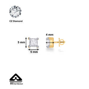14k <b>Gold</b> Moissanite Geometric <b>Stud</b> <b>Earrings</b> for Women <b>Rose</b> <b>Gold</b> Plated Heart Shape Engagement Jewelry - Product Image 5