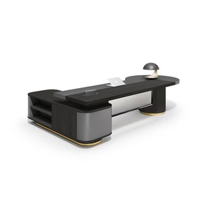 Escritorio Ejecutivo Moderno de Lujo con Panel de Madera, Mesa de Escritura Simple y Ecológica, Muebles de Oficina de Alta Calidad Extensibles - Product Image 1