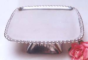 Support à gâteau en métal doré avec design en relief, accessoire de présentation de desserts, pour mariage, fête, hôtels - Product Image 3