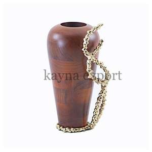 New Elegance Vase à fleurs en bois fait à la main en aluminium branche en métal Style côtier décoration de table pour les mariages - Product Image 2