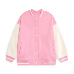 Veste universitaire pour femmes au design personnalisé Vestes universitaires remplies de coton de qualité supérieure Vêtements de sport décontractés longs Veste universitaire pour femmes - Product Image 1