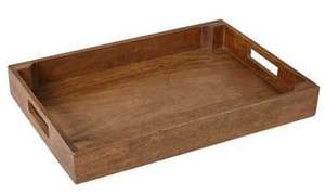 Plateau de service en bois massif élégant de qualité supérieure pour la salle à manger, best-seller, plateau de service en bois pour la vente en gros - Product Image 3