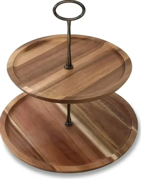 Modern Design For Birthday Wood Cake Stand Top Polished Handmade Cake Dessert Serving Stands for hot sale product good quality