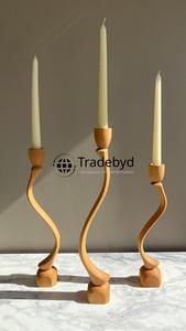 Candelabro de Madera de Primera Calidad, Soporte Hecho a Mano por Diseñadores para Decoración del Hogar, Tamaños y Formas Personalizables, Tradebyd - Product Image 3